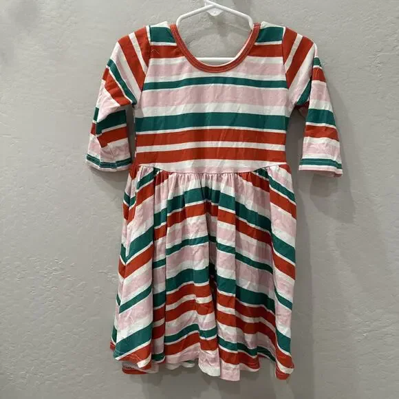 Vivie and Ash Christmas Stripe Dress - Picture 4 of 8